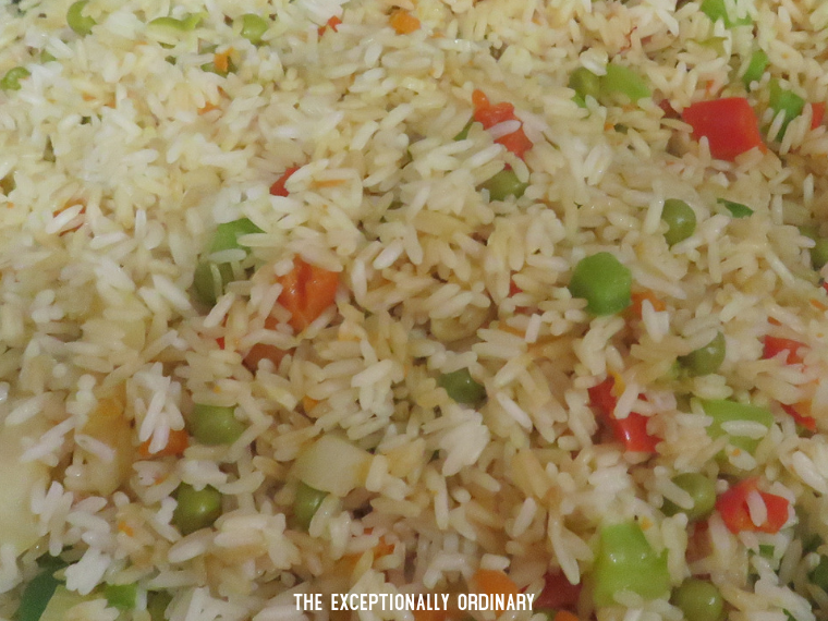 Puerto Rican style homemade Chinese fried rice